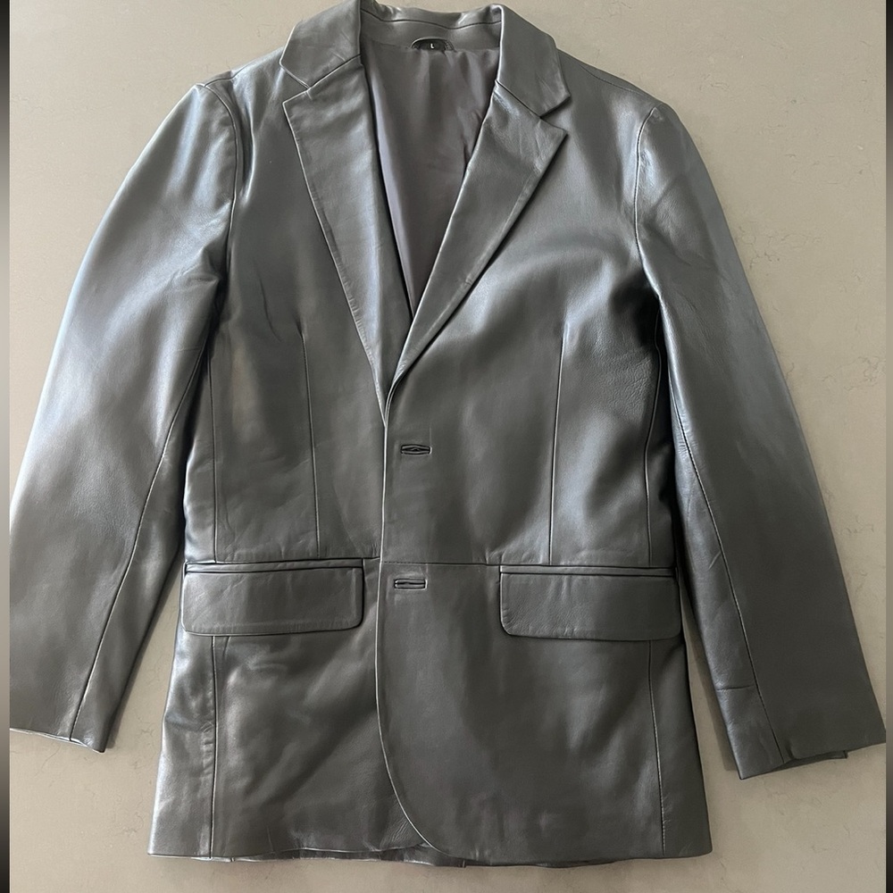 Men’s 100% Genuine Leather Blazer Large